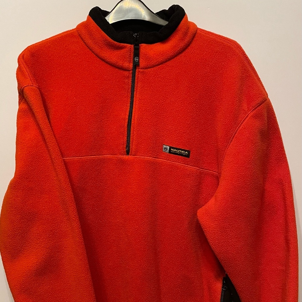 Nautica, Orange Man’s Sweatshirt, XL, Made in the USA